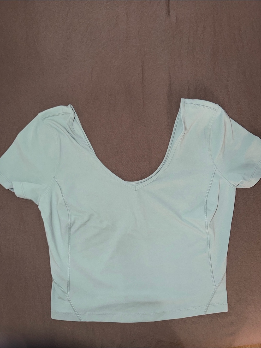 lululemon athletica Pale Blue Scoop-Neck Crop Top
